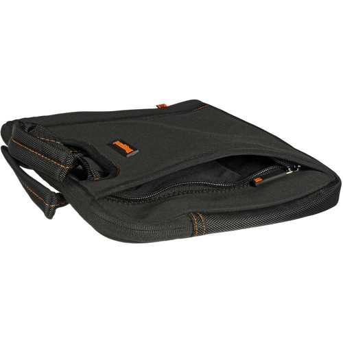 Ruggard Ultra-Thin Neoprene Sleeve with Handles for 15-16" Laptops (Black/Orange)