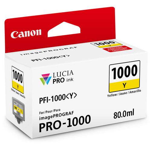 Canon PFI-1000 Y LUCIA PRO Yellow Ink Tank (80ml)