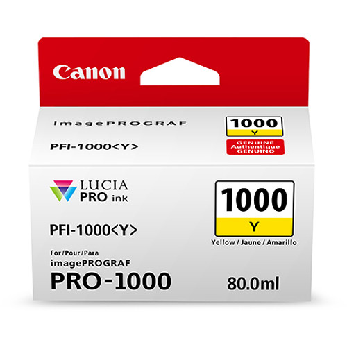 Canon PFI-1000 Y LUCIA PRO Yellow Ink Tank (80ml)