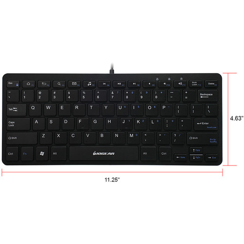 IOGEAR Portable Wired USB Keyboard for Tablets with OTG Adapter