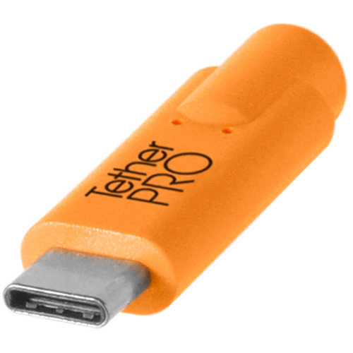 Tether Tools TetherPro USB Type-C Male to USB 3.0 Type-B Male Cable (15', Orange)
