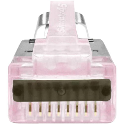 Simply45 ProSeries Cat 6 STP Shielded External Ground Pass-Through Modular Plug (50-Piece Jar)