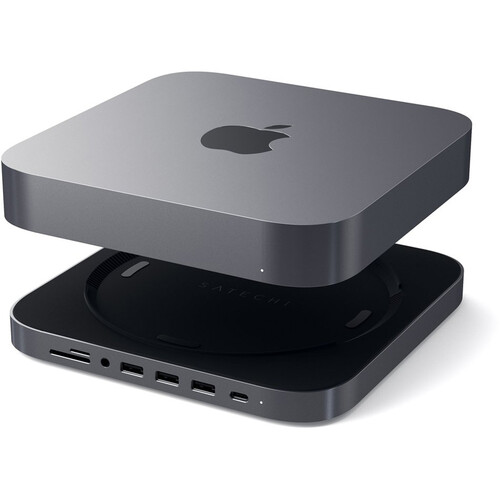 Satechi USB Type-C Aluminum Stand and Hub for Apple Mac mini (Space Gray)