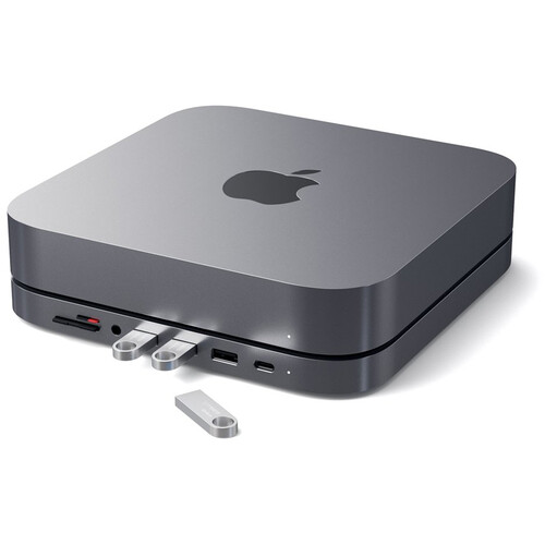 Satechi USB Type-C Aluminum Stand and Hub for Apple Mac mini (Space Gray)