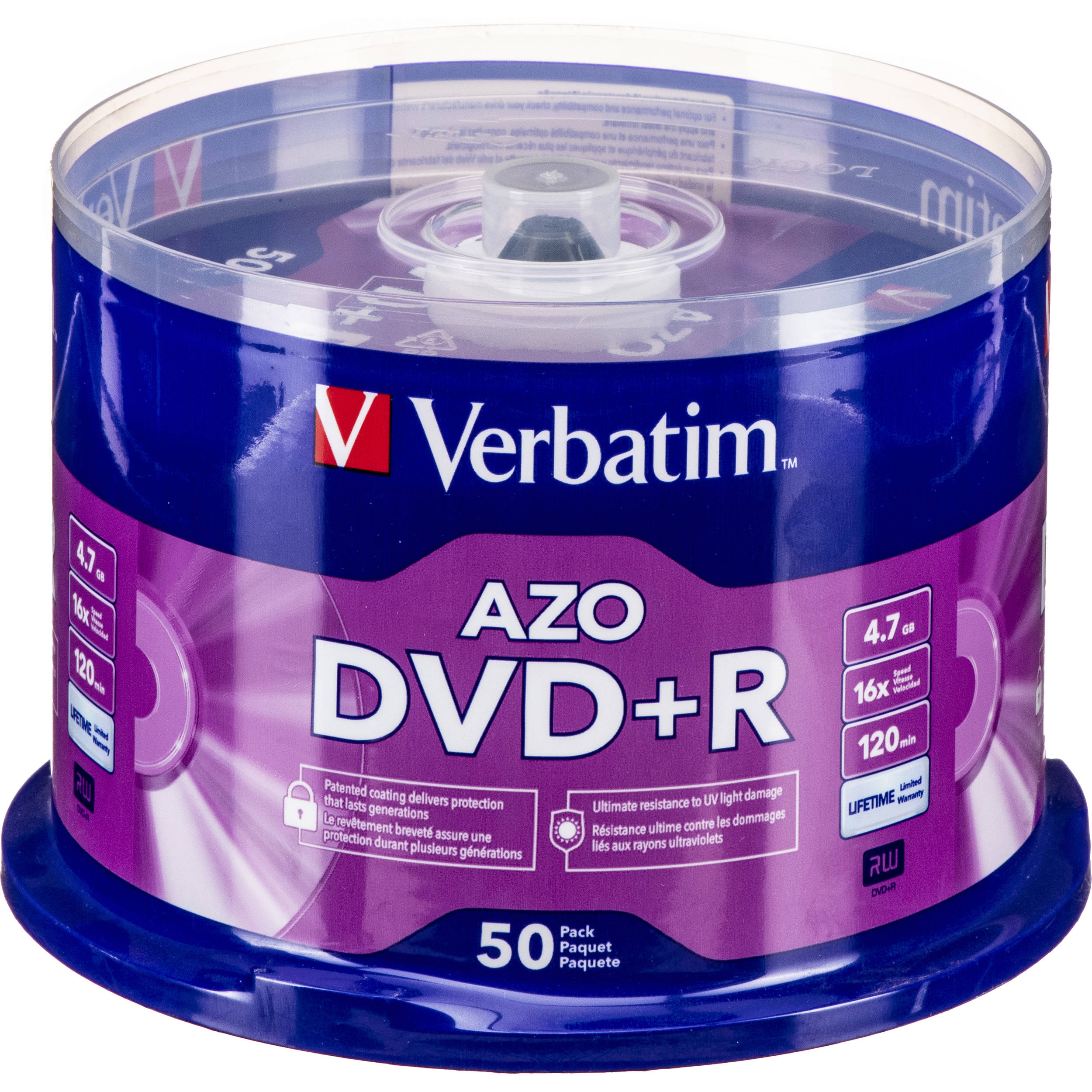 Verbatim DVD+R 4.7GB 16x Disc (50 Pack)