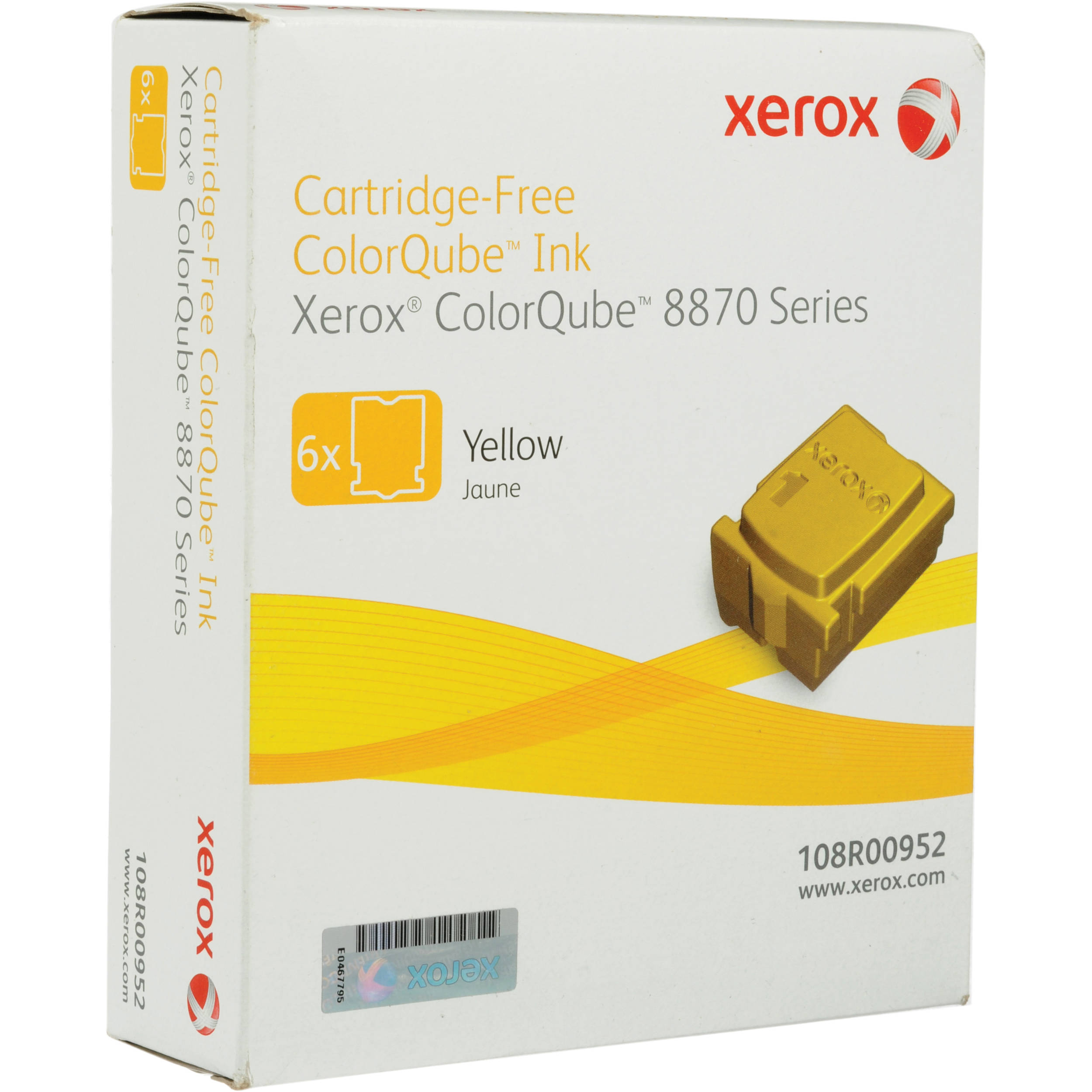 Xerox 108R00952 Colorqube Ink Yellow Cartridges (6 Sticks)