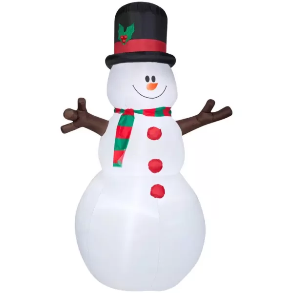 Airblown 5 ft. W x 8 ft. H Inflatable Snowman with Christmas Scarf and Hat