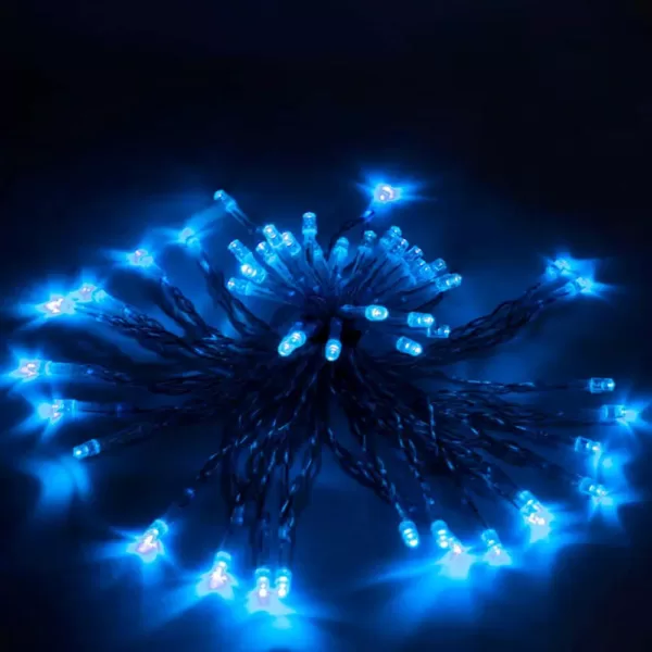 ALEKO 50-Light White LED Solar Powered Mini Christmas String Lights