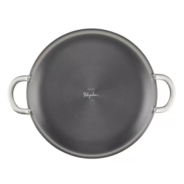 Ayesha Curry Home Collection 7.5 qt. Hard-Anodized Aluminum Nonstick Stock Pot in Charcoal Gray with Glass Lid