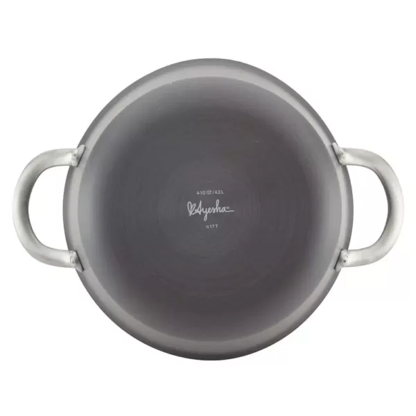 Ayesha Curry Home Collection 4.5 Qt. Hard Anodized Aluminum Covered Saucepot