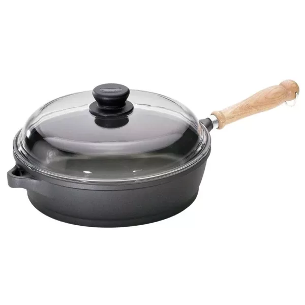 Berndes Tradition 4.25 qt. Cast Aluminum Nonstick Saute Pan in Gray with Glass Lid