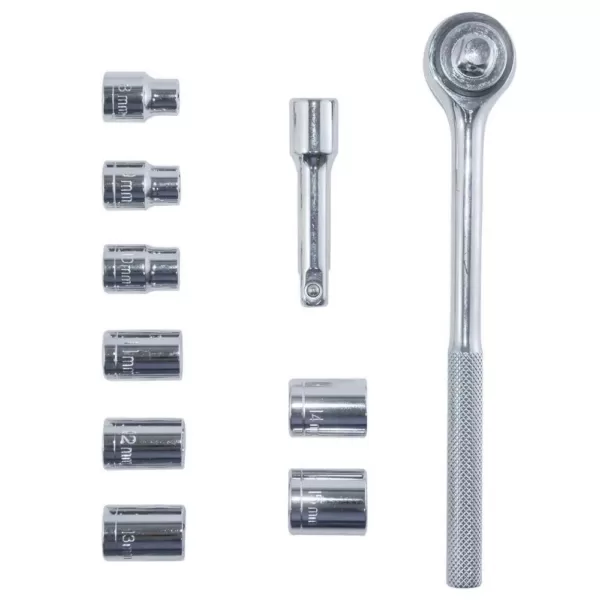 Best Value 3/8 in. Drive Socket and Ratchet Set (10-Piece)