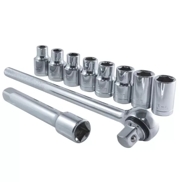 Best Value 1/2 in. Drive Socket and Ratchet Set (10-Piece)