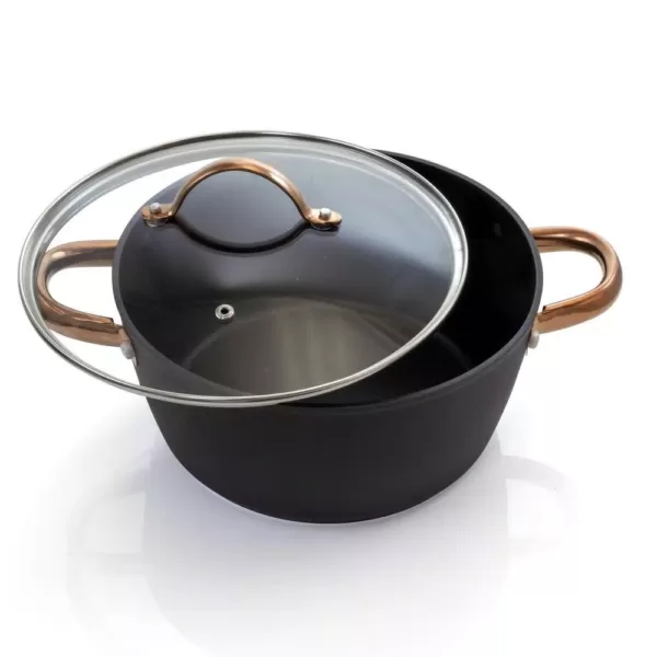 Oster Allsberg 10-Piece Aluminum Nonstick Cookware Set in Black and Bronze