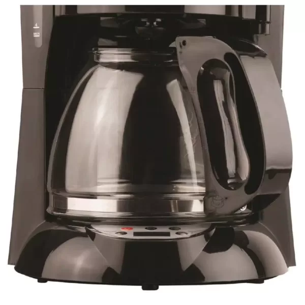 Brentwood Appliances 12-Cup Black Coffee Maker with 4 oz. Coffee and Spice Grinder