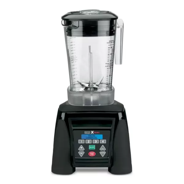 Waring Commercial Xtreme 48 oz. 10-Speed Clear Blender Black with 3.5 HP Blender, LCD Display and Programmable