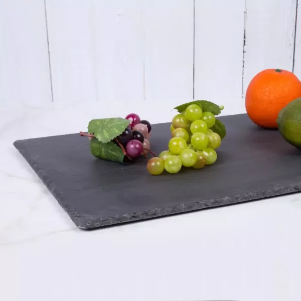 Creative Home Natural Slate Stone 12 in. x 20 in. Rectangular Serving Board Cheese Platter Dinning Serving Board