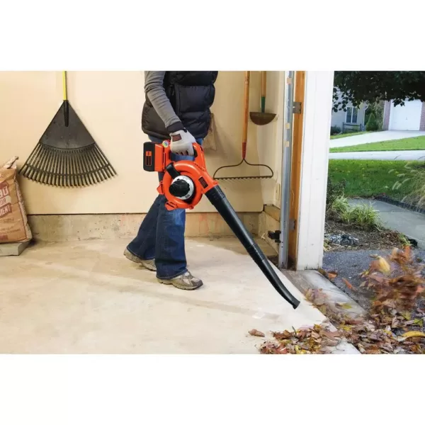 BLACK+DECKER 120 MPH 90 CFM 40V MAX Lithium-Ion Cordless Handheld Leaf Sweeper/Vacuum with (1) 1.5Ah Battery and Charger Included
