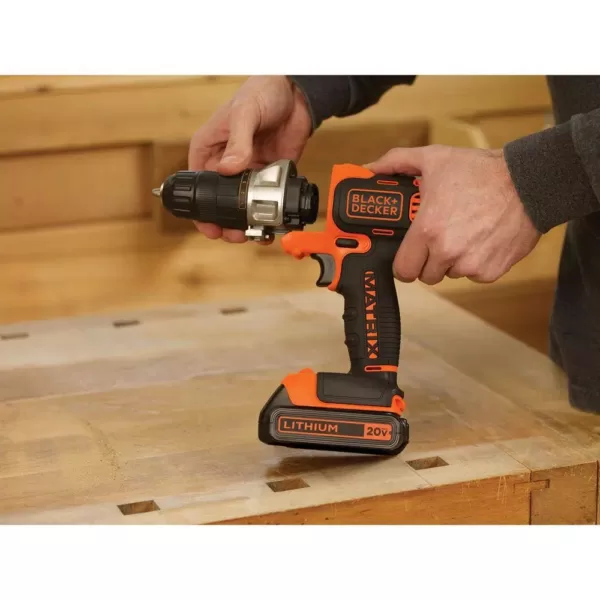 BLACK+DECKER 20-Volt MAX Lithium-Ion Cordless Matrix Drill/Driver with Battery 1.5Ah and Charger