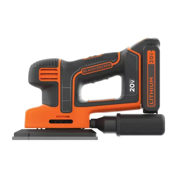 BLACK+DECKER 20-Volt MAX Lithium-Ion Cordless Mouse Sander with 1.5 Ah Battery and Charger