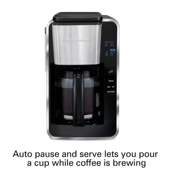 Hamilton Beach 12-Cup Black Programmable Easy Access Deluxe Coffee Maker