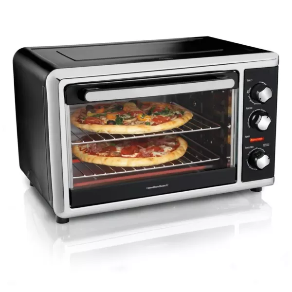 Hamilton Beach Countertop Toaster Oven Black with Convection and Rotisserie
