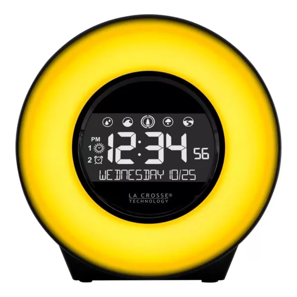 La Crosse Technology Color Mood Light Alarm Clock with Nature Sounds