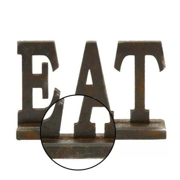 LITTON LANE 12 in. x 8 in. Home and Hearth "EAT" Wood Sign