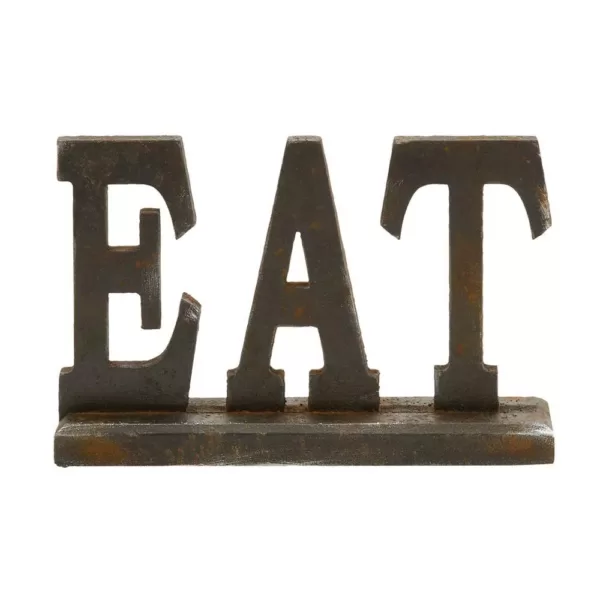 LITTON LANE 12 in. x 8 in. Home and Hearth "EAT" Wood Sign
