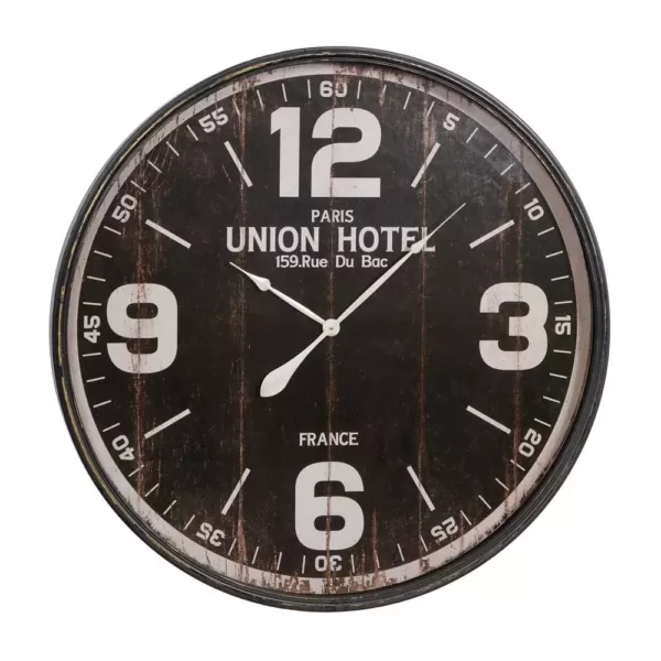 LITTON LANE 35 in. Old World Inspired Vintage Round Wall Clock