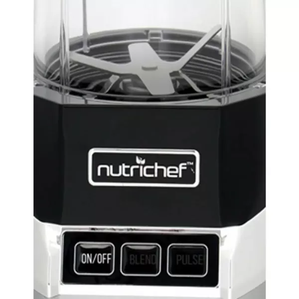NutriChef 24 oz. Single Speed Black Digital Countertop Power Pro Blender with Pulse Blend