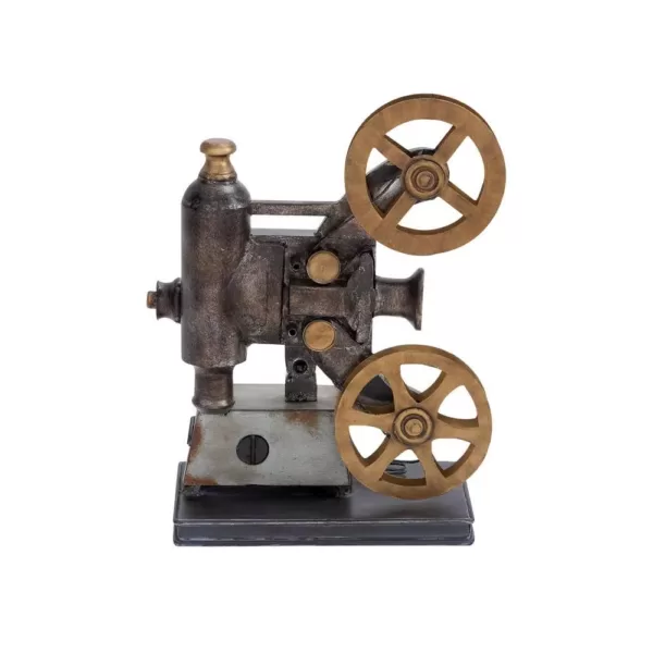 LITTON LANE Vintage Movie Projector and Film Reels Metal Decor