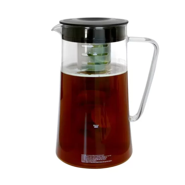 West Bend 2.75 qt. Black Iced Tea or Iced Coffee Maker 10-Cups Includes Infusion Tube to Customize Flavor Features Auto Shut-Off
