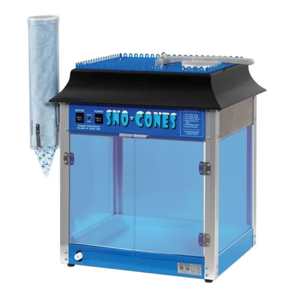 Paragon Storm 8000 oz. Blue Stainless Steel Countertop Snow Cone Machine