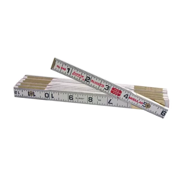 Bon Tool 6 ft. Modular Brick Spacing Wood Ruler