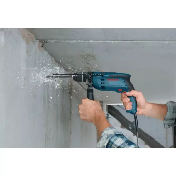 Bosch Factory Reconditioned Corded 1/2 in. Single Speed Concrete/Masonry Hammer Drill with Auxiliary Handle and Chuck Key