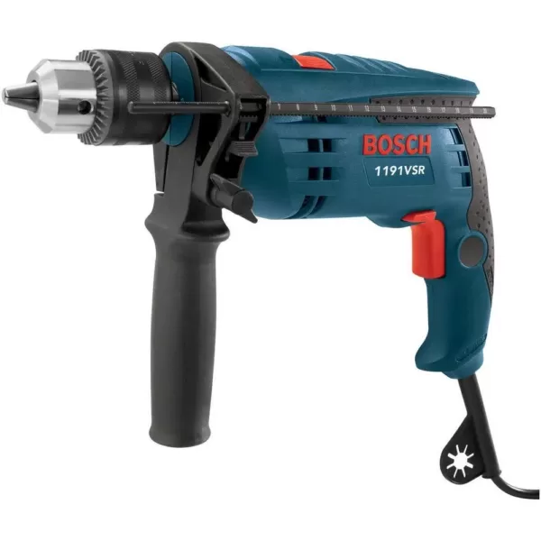 Bosch Factory Reconditioned Corded 1/2 in. Single Speed Concrete/Masonry Hammer Drill with Auxiliary Handle and Chuck Key