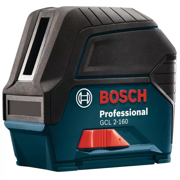 Bosch 65 ft. Self Leveling Cross Line Laser Level with Plumb Points with Free Compact Tripod with Extendable Height