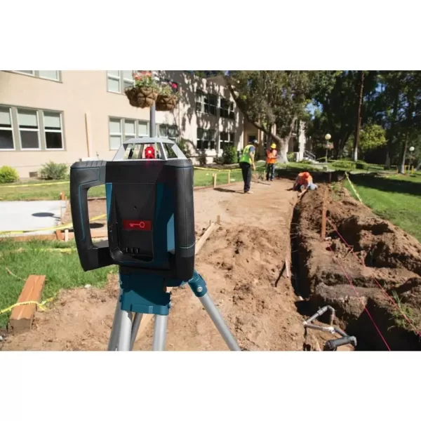 Bosch 1650 ft. Self Leveling Rotary Laser Level Premium Kit with Fully Automatic Dial In Slope and Rechargeable Batteries