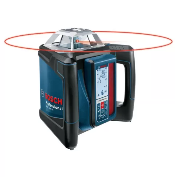 Bosch 1650 ft. Self Leveling Rotary Laser Level Premium Kit with Fully Automatic Dial In Slope and Rechargeable Batteries