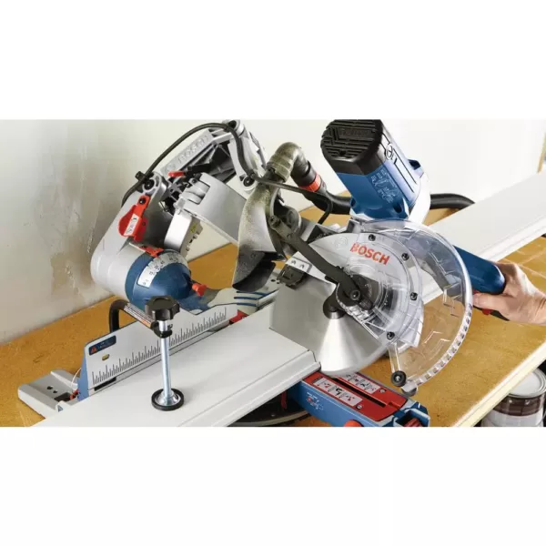 Bosch 15 Amp Corded 10 in. Dual-Bevel Sliding Glide Miter Saw with 60-Tooth Saw Blade with Bonus 32-1/2 in. Folding Leg Stand