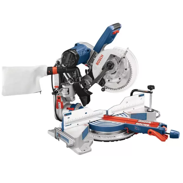 Bosch 15 Amp Corded 10 in. Dual-Bevel Sliding Glide Miter Saw with 60-Tooth Saw Blade and Bonus Gravity Rise Stand with Wheels