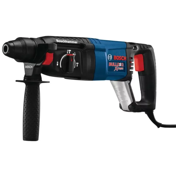 Bosch Bulldog Xtreme 8 Amp 1 in. Corded Variable Speed SDS-Plus Concrete Rotary Hammer Drill with Free 4-1/2 in. Angle Grinder