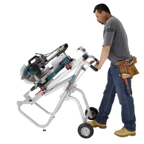 Bosch Portable Folding Gravity Rise Miter Saw Stand with Wheels