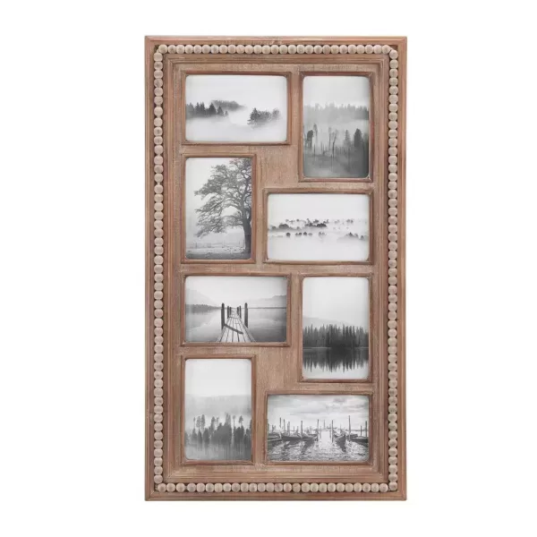 Home Decorators Collection 4" x 6" Natural Beaded Wood 8-Opening Picture Frame