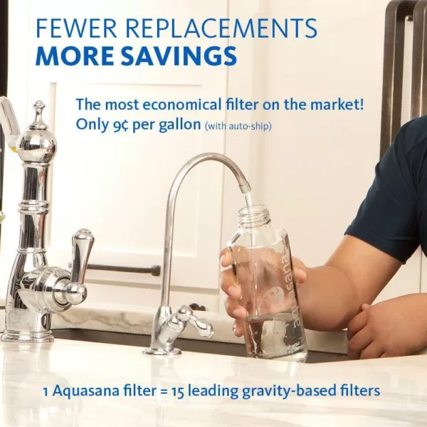 Aquasana 3-Stage under Counter Water Filtration System with Faucet in Brushed Nickel