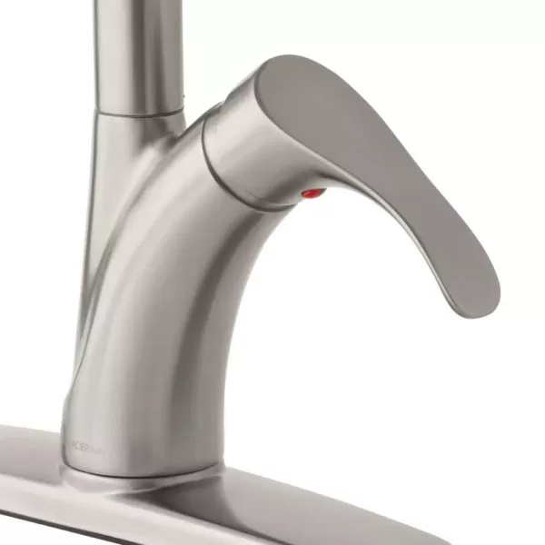 Glacier Bay Ginger Single-Handle Pull-Down Sprayer Kitchen Faucet in Brushed Nickel
