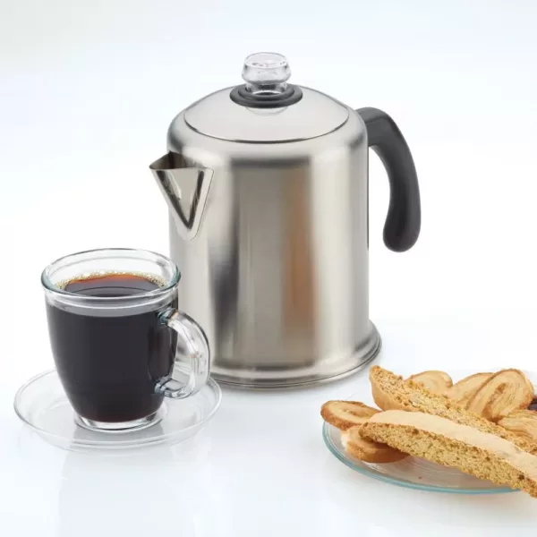 Farberware 8-Cup Brushed Stainless Steel Coffee Percolator