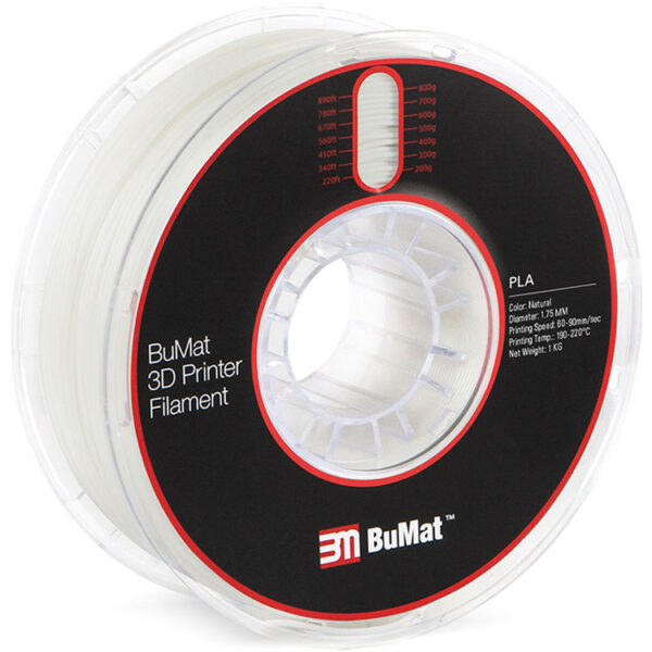 BuMat 1.75mm PLA Filament (1kg, Natural)