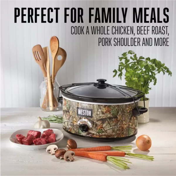 Weston Realtree Edge 5 Qt. Camouflage Slow Cooker with Lid Strap